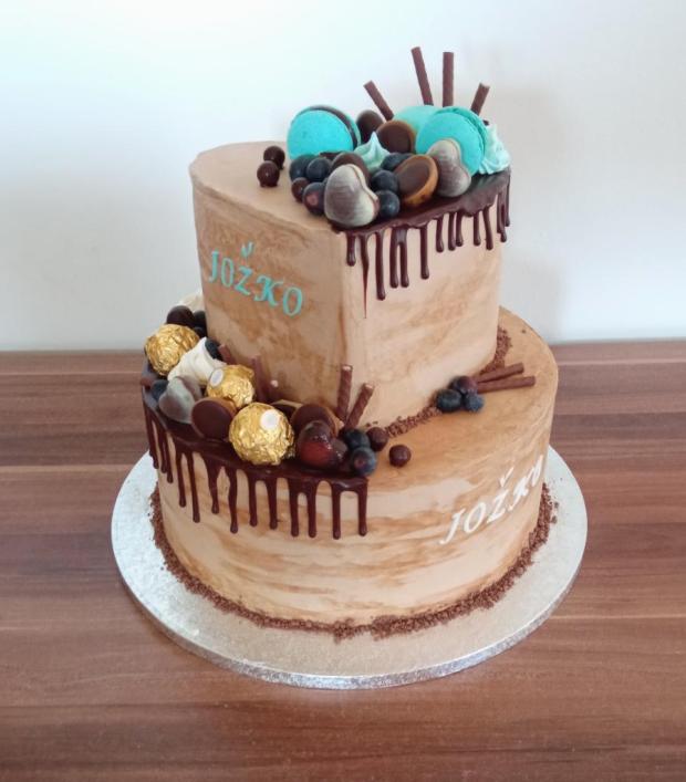 Pre dvoch oslávencov, torta, Drip torty, Mirka02, 1
