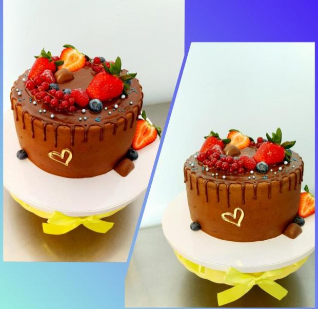 Čokoládová s katamelom, torta, Drip torty, Rogjasweet, 1