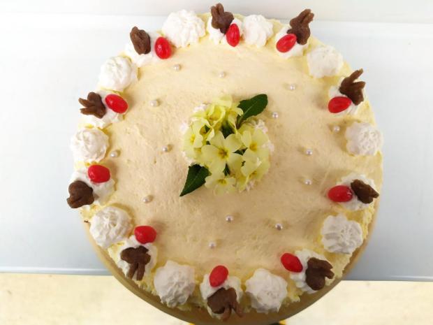 Veľkonočné jahodové pokušenie bez laktózy a lepku, torta, Torty na cirkevné sviatky, Cattys, 1
