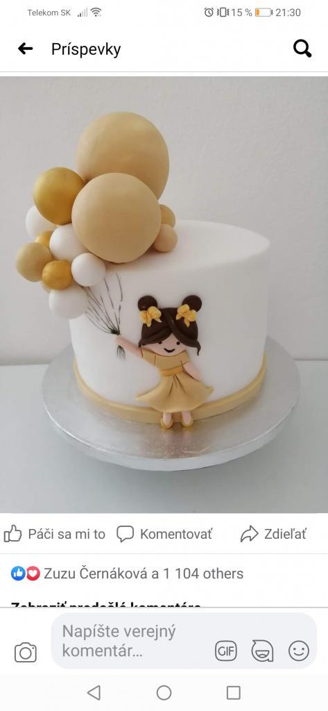 Jemná pre dievčatko , torta, Torty pre dievčatá, Judita Parobeková, 1
