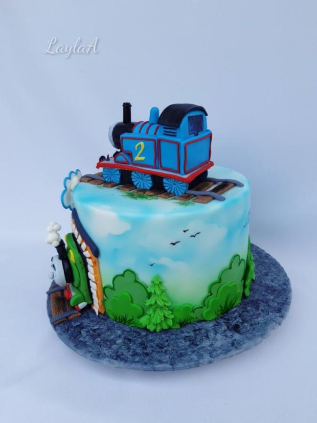 Vláčik Tomáš a priatelia , torta, Rozprávkové torty, LaylaA, 3
