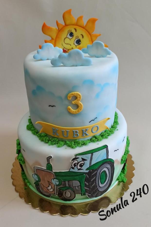 S traktorom, torta, Torty autíčka, vláčiky, sonula240, 1