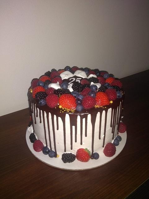 Ovocná drip k 25. narodeninám, torta, Drip torty, zinka16, 1