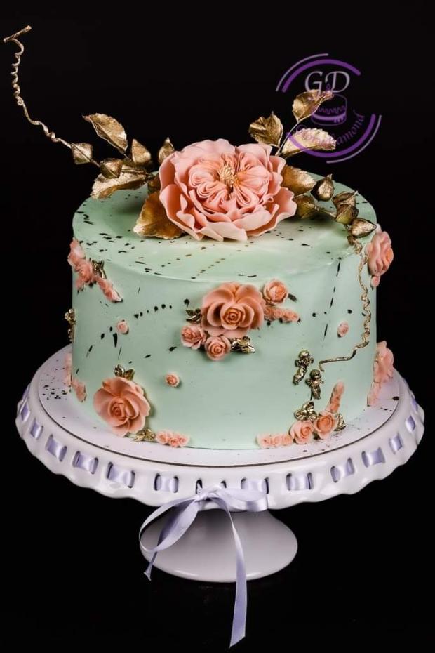 Anglická ruža 2, torta, Narodeninové torty, glorydiamond, 1