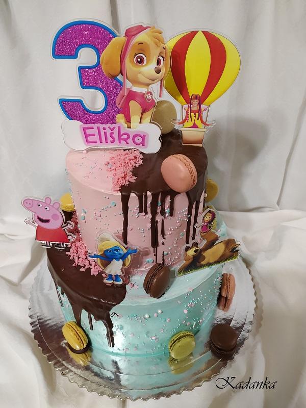 Drip tortička rozprávková, torta, Rozprávkové torty, Kadanka, 1