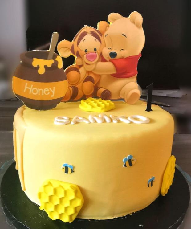Torta macko Pu ❤️, torta, Ostané torty pre deti, Katarína Záhorecová, 1
