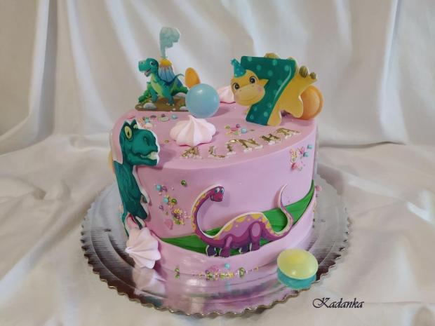 Dinosaury pre dievčatko, torta, Torty pre dievčatá, Kadanka, 2