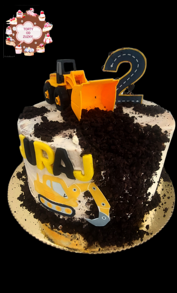 Torta s bágrom, torta, Narodeninové torty, Zuzana Susnyáková, 1
