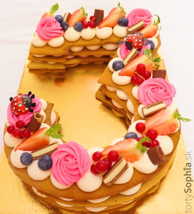 Narodeninová v tvare čísla 3, torta, Netradičné torty, tortysophia.sk, 1