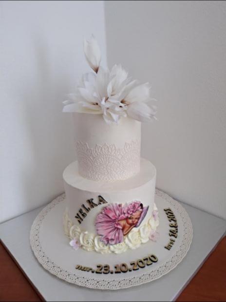 Krstinová bez poťahovky , torta, Torty na krstiny, Sladké Pokušenie, 1