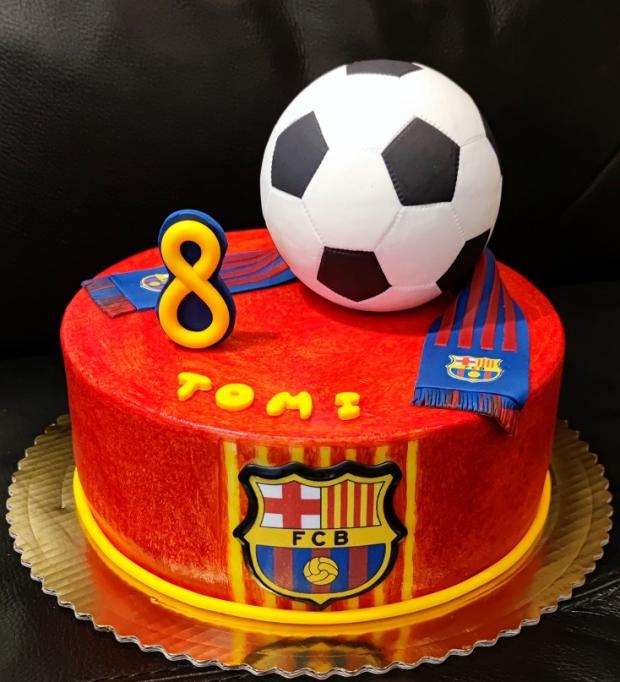 FC Barcelona s loptou, torta, Športové torty, KSlavka, 1