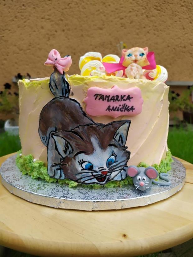 Torta pre sestričky,čo majú radi mačičky, torta, Torty so zvieratkami, Cattys, 1