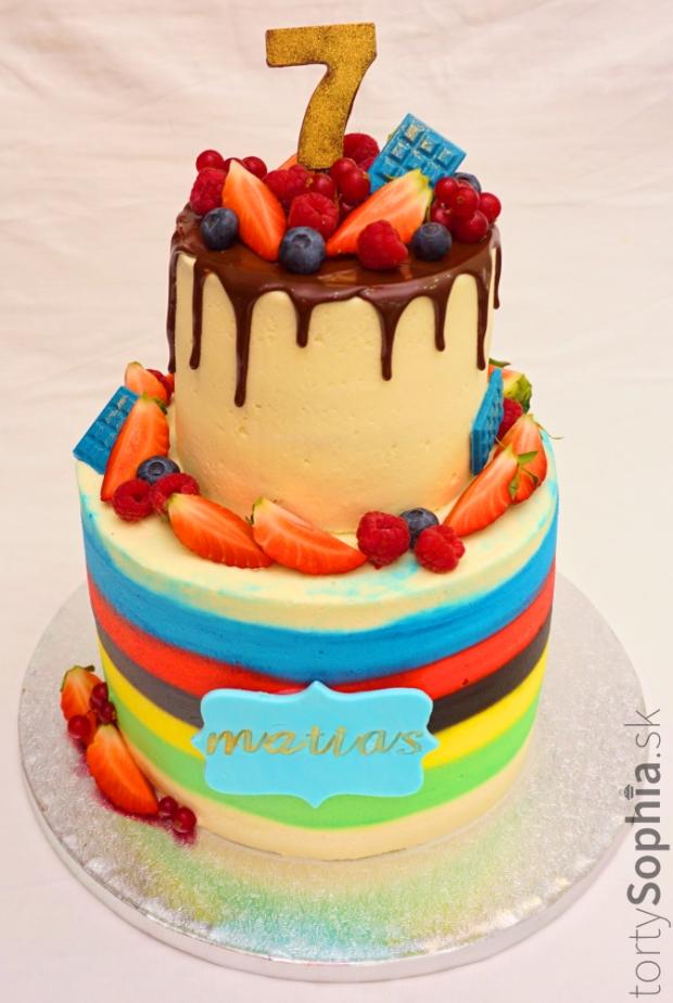 Narodeninová farebná, torta, Narodeninové torty, tortysophia.sk, 1