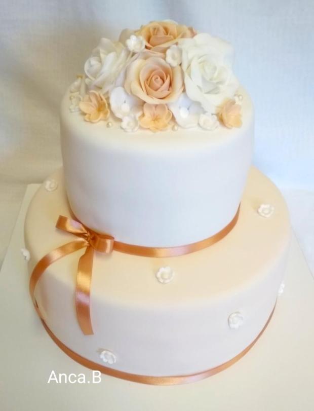 Svadobná 242 s broskyňovým nádychom, torta, Svadobné torty, Anca.B, 1