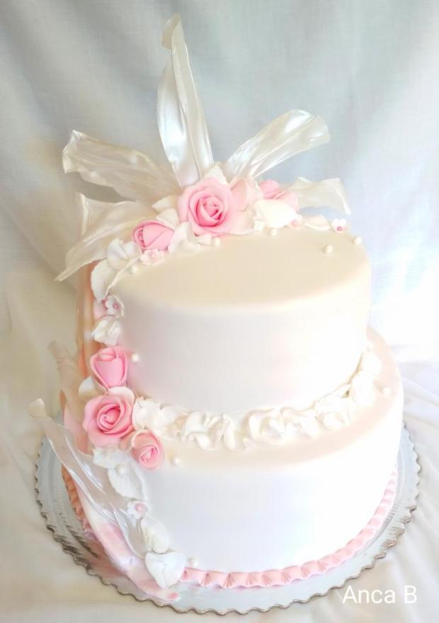 Svadobná 244 s ružovým nádychom, torta, Svadobné torty, Anca.B, 1
