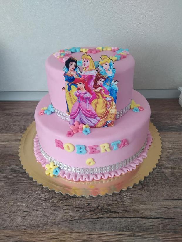 Narodeninová s princeznami, torta, Rozprávkové torty, Bejč, 1