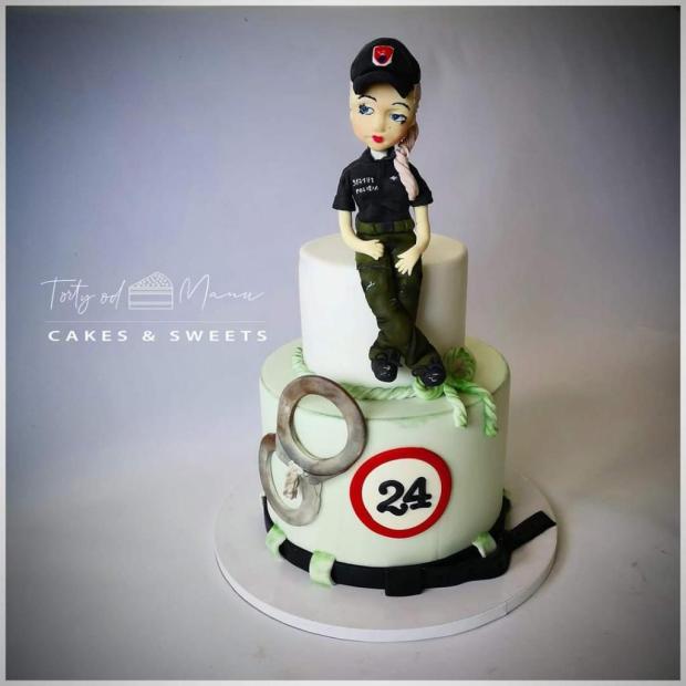 Pre mladú policajtku, torta, Narodeninové torty, Manu Sinoj, 1