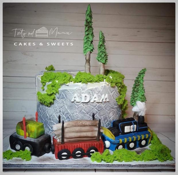 Ide, ide vláčik , torta, Torty autíčka, vláčiky, Manu Sinoj, 1