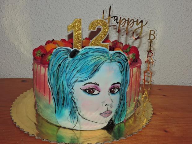 malovaná, torta, Torty pre dievčatá, Obertová Mária, 1