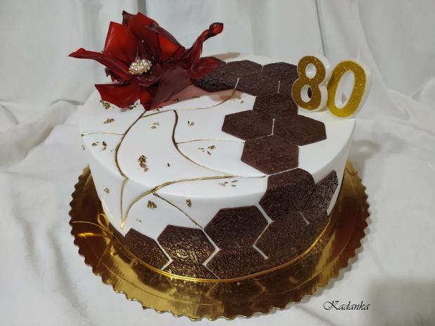 Pre pána k výročiu , dekorácia z ryžového papiera, torta, Narodeninové torty, Kadanka, 1
