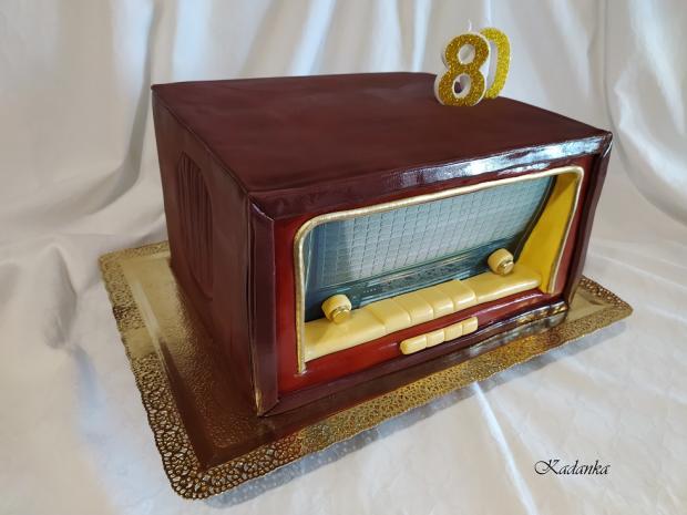 Retro rádio, torta, Narodeninové torty, Kadanka, 1