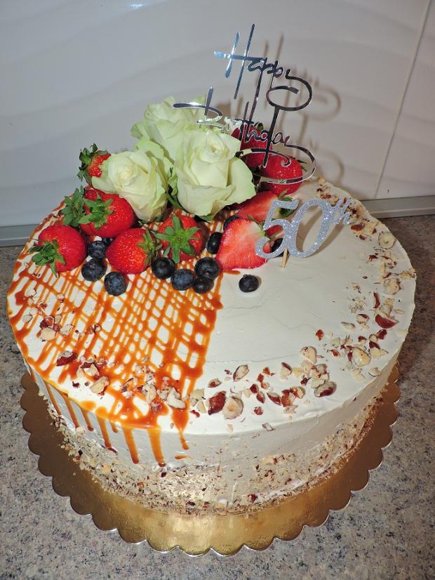karamel oriešky, torta, Narodeninové torty, Obertová Mária, 1