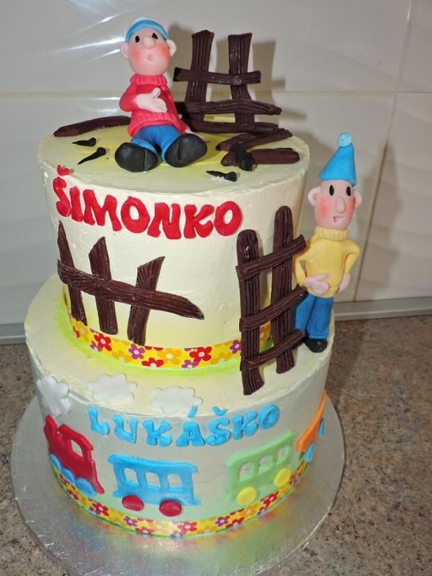 pat a mat, torta, Rozprávkové torty, Obertová Mária, 1