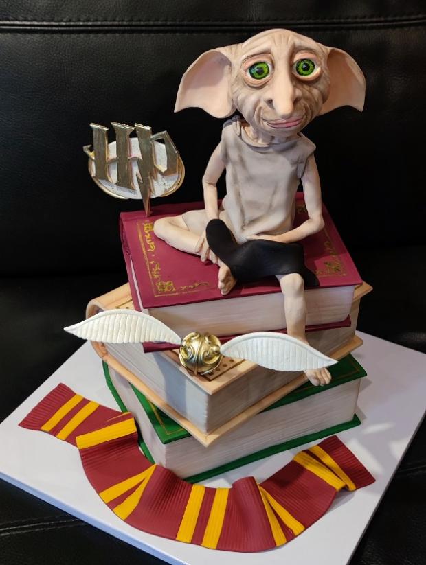 Dobby na knihách, torta, Rozprávkové torty, KSlavka, 1