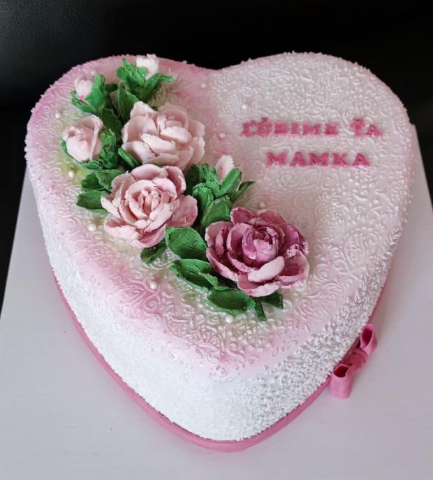 s čokoládovými kvetmi, torta, Narodeninové torty, KSlavka, 1