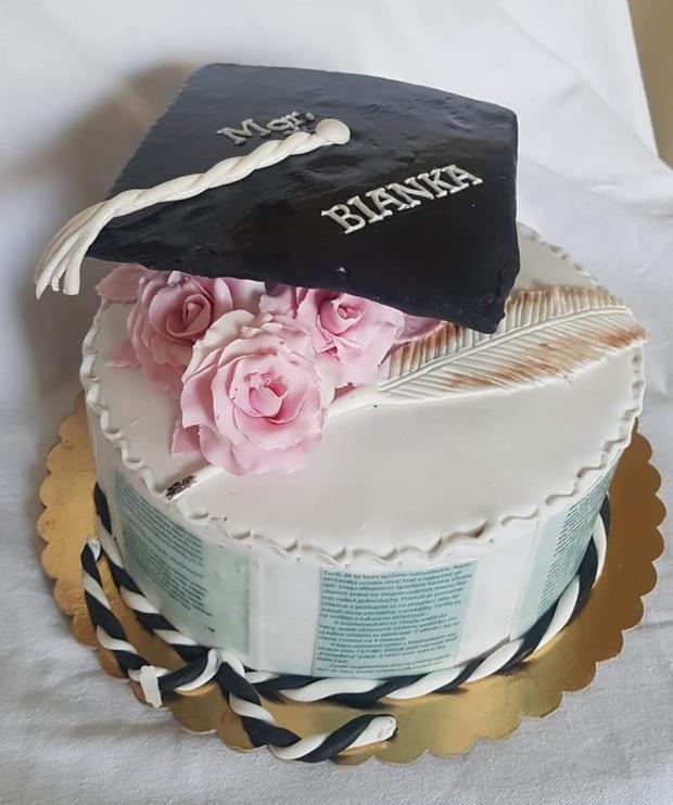 K promócii pre novinárku., torta, Torty - škola, stužková, Mariolka, 1