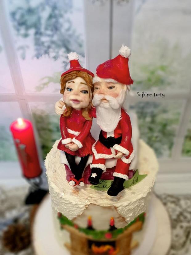 Zamilovaný Santa Claus:::))), torta, Vianočné torty, S. Sojka, 2