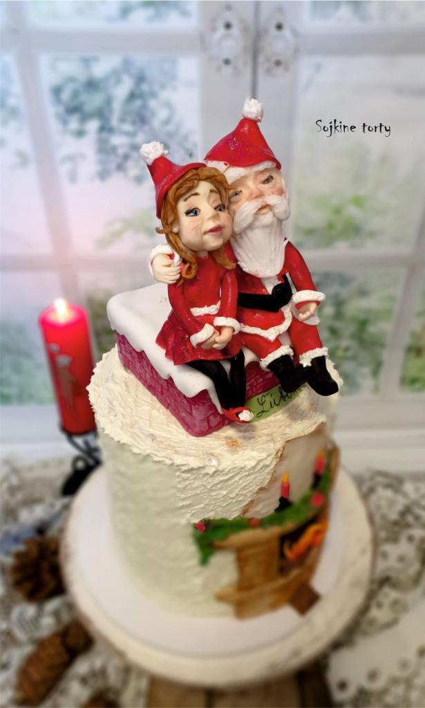 Zamilovaný Santa Claus:::))), torta, Vianočné torty, S. Sojka, 3