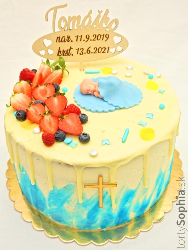 Krstinová pre chlapca, torta, Torty na cirkevné sviatky, tortysophia.sk, 1
