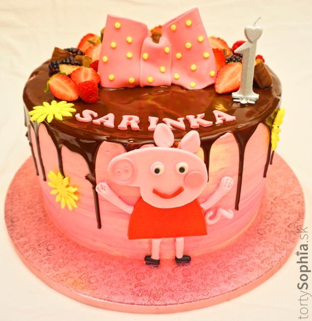 Narodeninová - pepa pig, torta, Rozprávkové torty, tortysophia.sk, 1