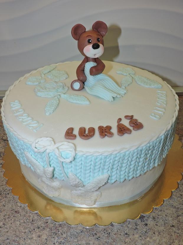 krst s mackom, torta, Torty na cirkevné sviatky, Obertová Mária, 1