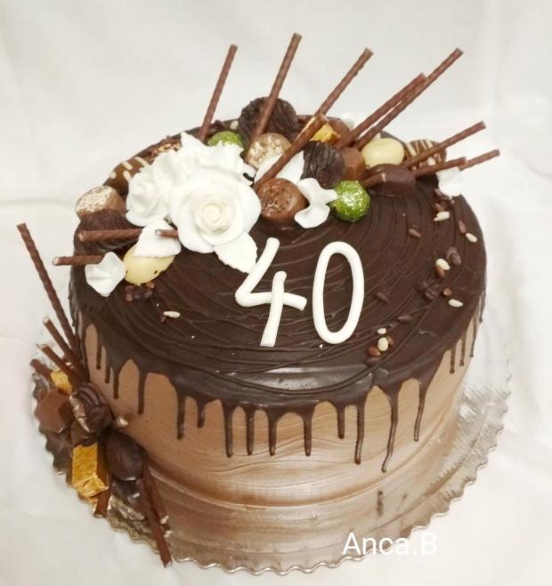 Narodeninová drip čokoládová, torta, Nahé torty, Anca.B, 1
