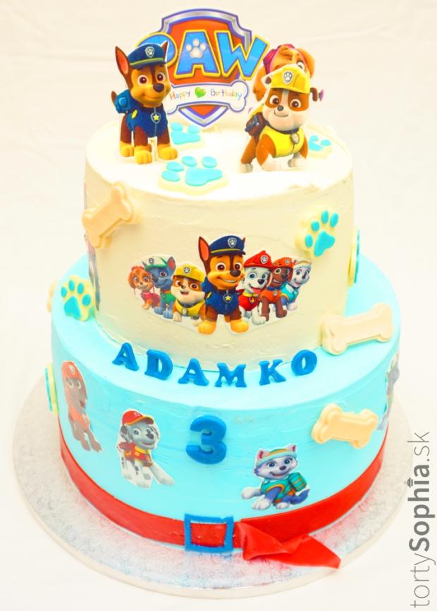 Narodeninová paw patrol, torta, Rozprávkové torty, tortysophia.sk, 1