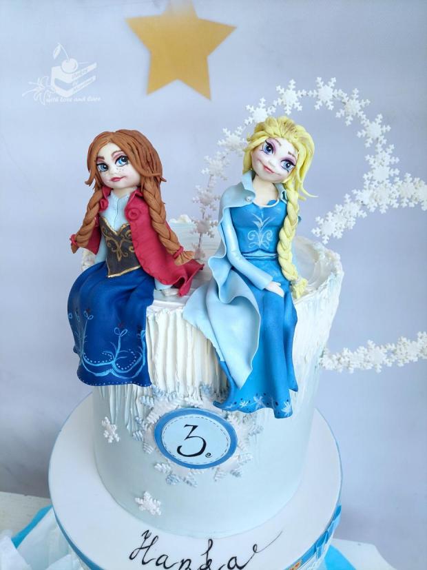 Elsa a Anna, torta, Rozprávkové torty, Martina Durcekova, 1