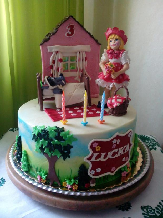 Rozprávka o Červenej Čiapočke, torta, Rozprávkové torty, luhli, 3