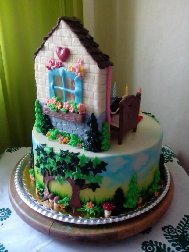 Rozprávka o Červenej Čiapočke, torta, Rozprávkové torty, luhli, 2