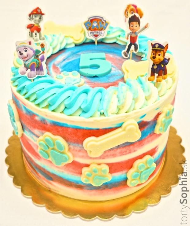 Narodeninová paw patrol, torta, Rozprávkové torty, tortysophia.sk, 1