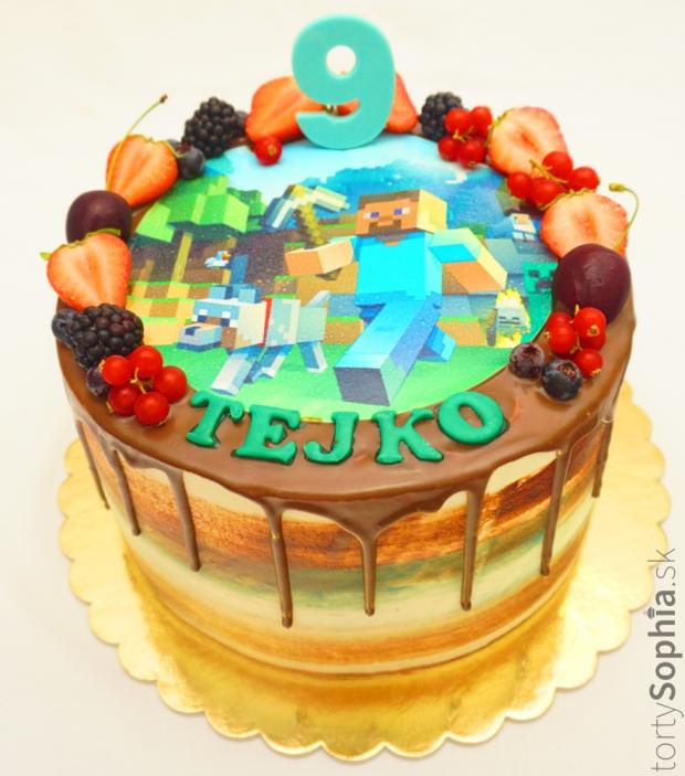 Narodeninová - Minecraft, torta, Rozprávkové torty, tortysophia.sk, 1
