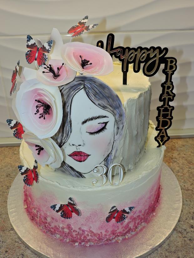 malovaná, torta, Narodeninové torty, Obertová Mária, 1