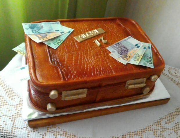Kufrík s peniazmi , torta, Narodeninové torty, luhli, 2