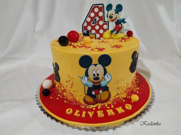 Mickey Mouse, Myšiak Mickey, Miki Maus, torta, Ostané torty pre deti, Kadanka, 1