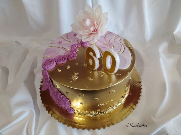 Narodeninové prekvapenie k výročiu Zlato fialová, torta, Narodeninové torty, Kadanka, 3
