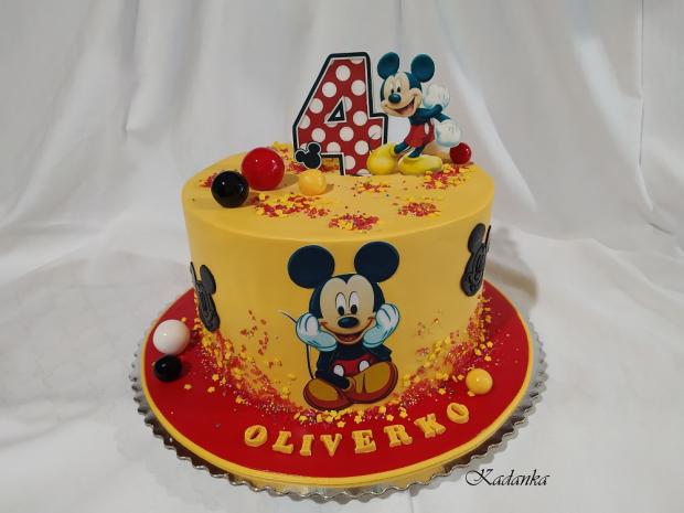 Mickey Mouse, Myšiak Mickey, Miki Maus, torta, Rozprávkové torty, Kadanka, 1
