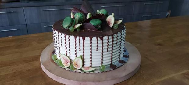 Limetkovo - čokoládová , torta, Drip torty, Sisenka, 1