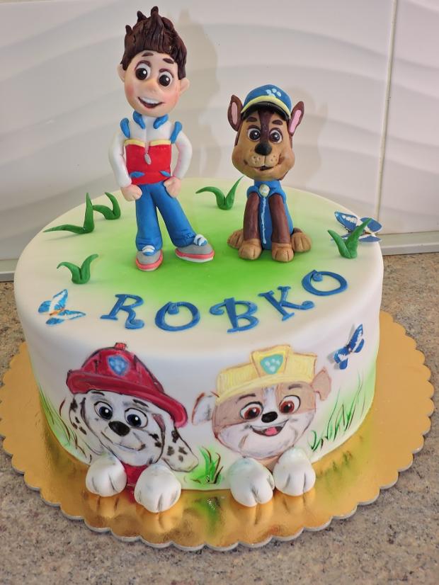 patrolky, torta, Rozprávkové torty, Obertová Mária, 1