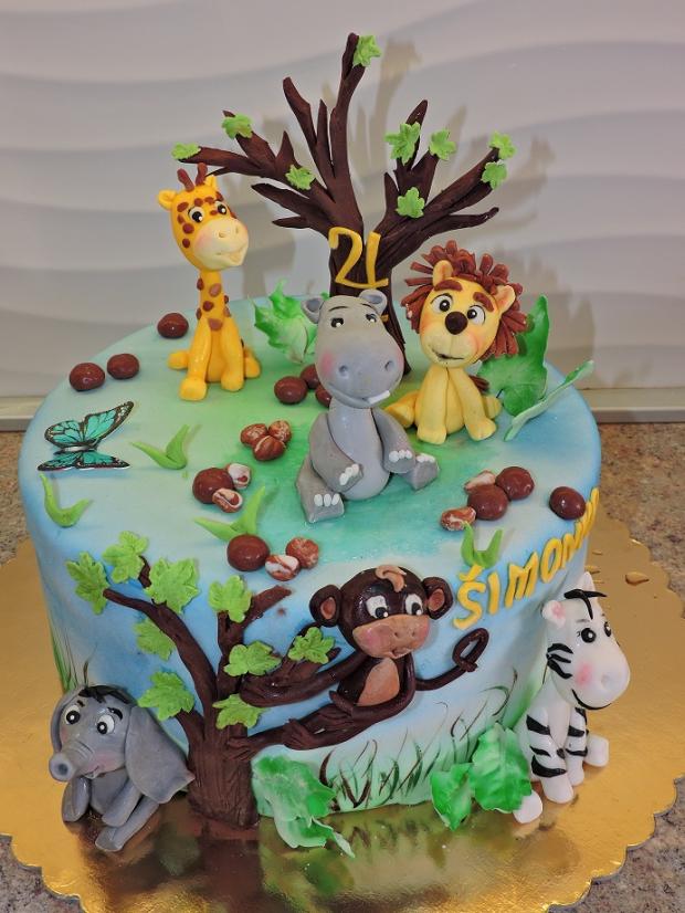 safari, torta, Torty so zvieratkami, Obertová Mária, 1